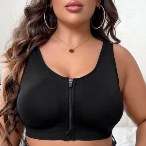 Front Zipper Sports Bra Shockproof High Strength Beauty Back for Ultimate Support