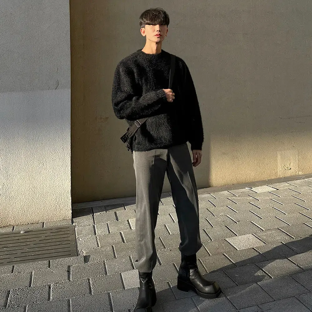 Furry Round Neck Sweater