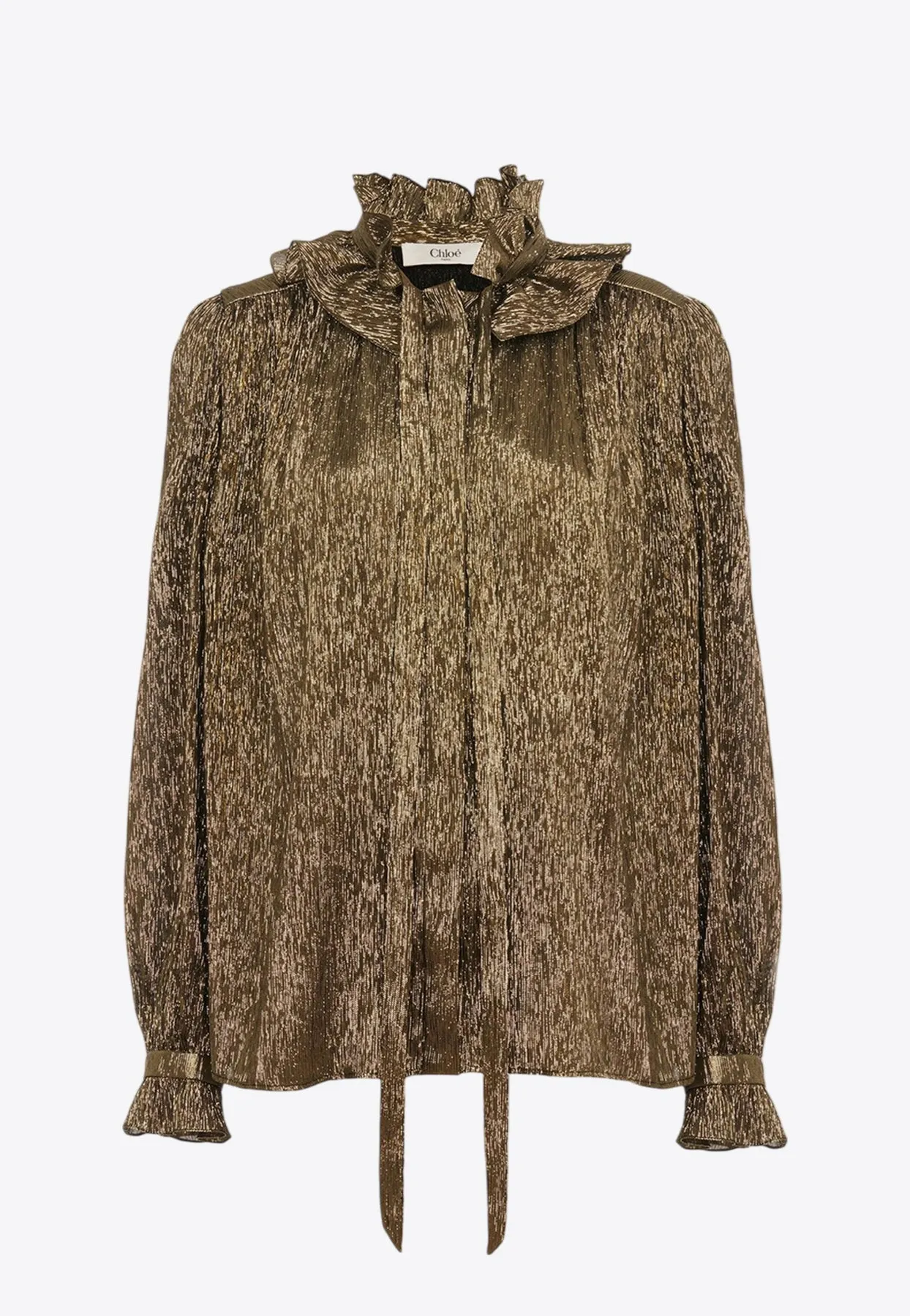Gathered Fluid Silk Blouse