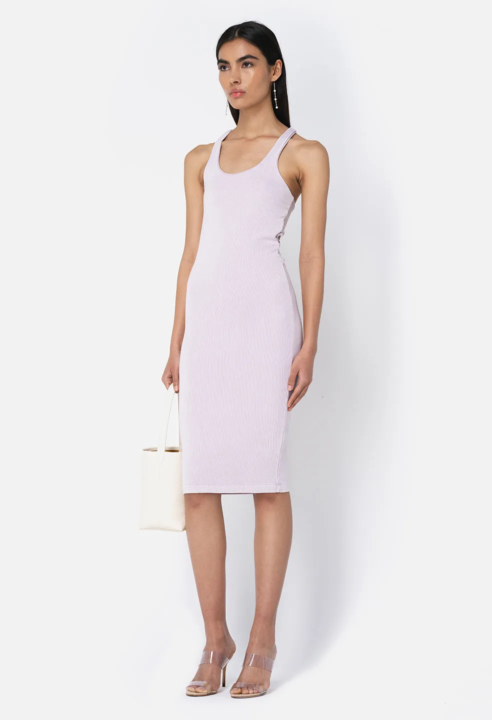 Gemini Rib Bandeau Dress / Mineral Wash Thistle
