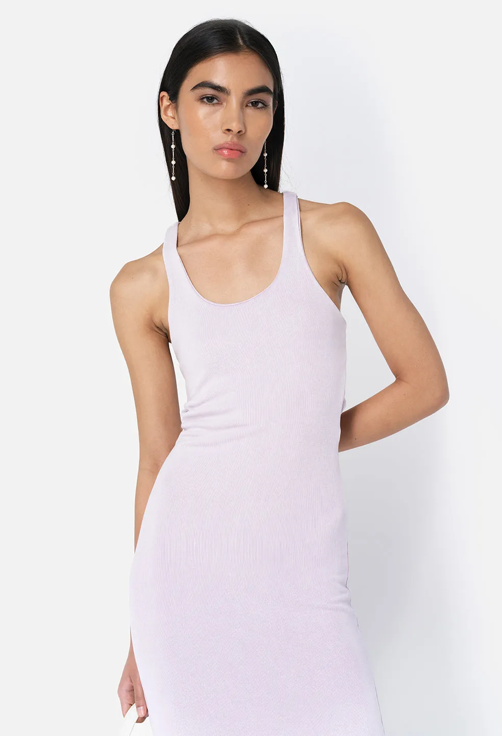 Gemini Rib Bandeau Dress / Mineral Wash Thistle
