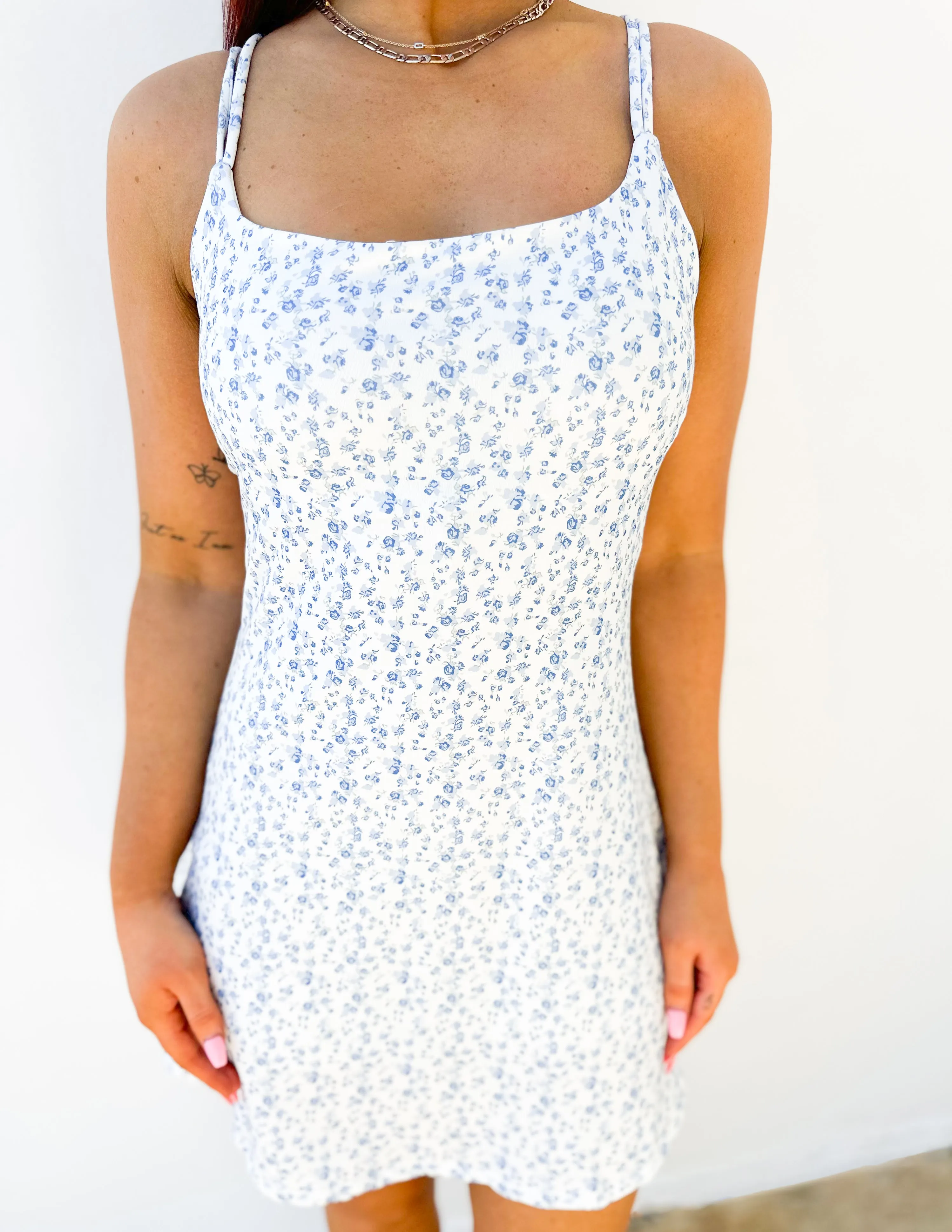 Get To Moving Floral Print Back Cross Dress