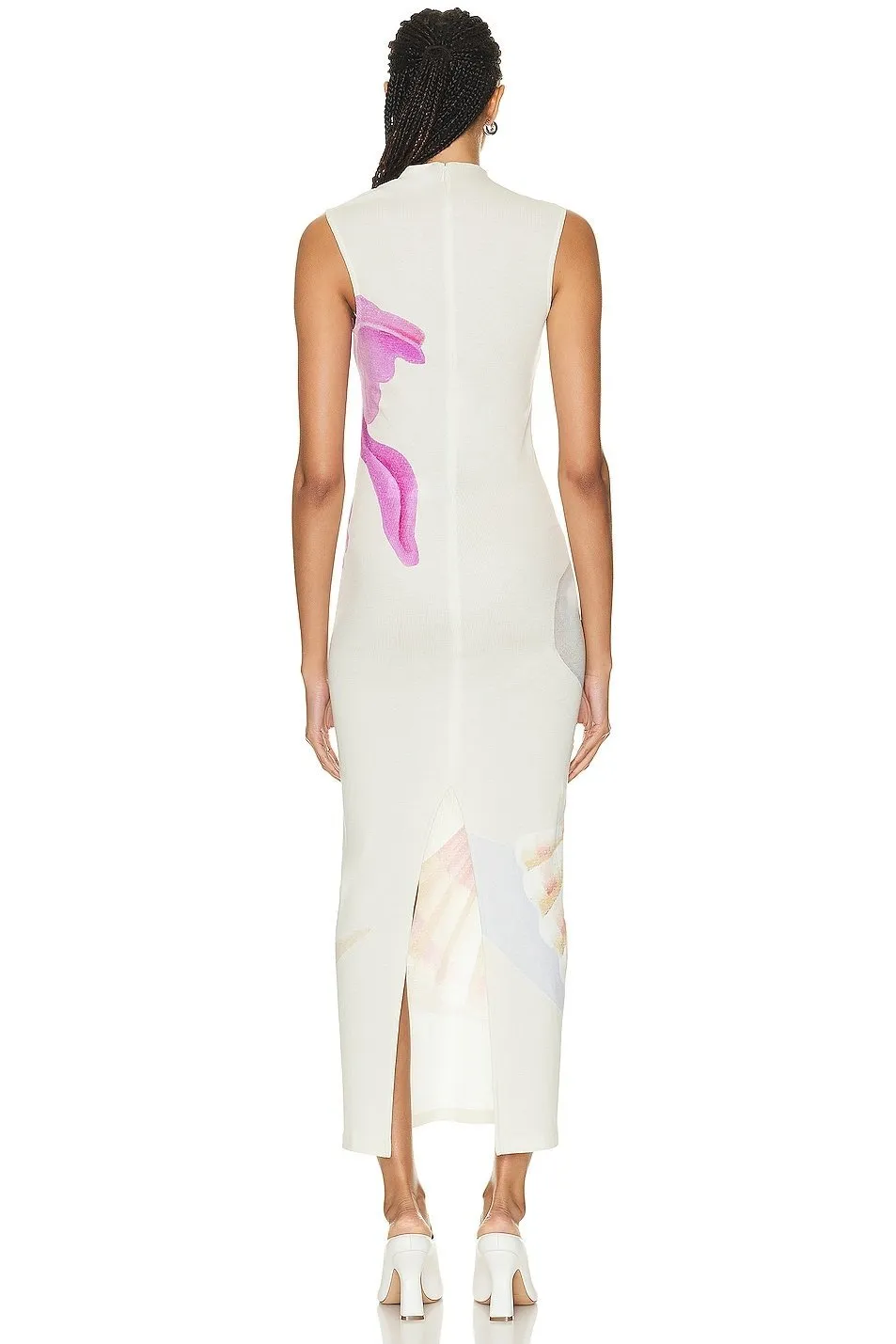 Gilda® | Printed turtleneck maxi tank top dress