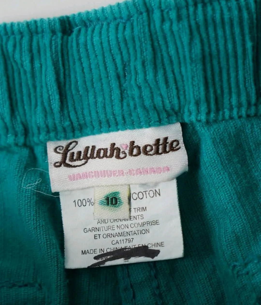 GIRL SIZE 10 YEARS - LULLAH BETTE, Courdory Cargo Pants EUC B13