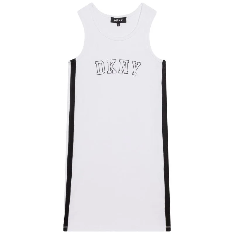 Girls White 2 In 1 Dress