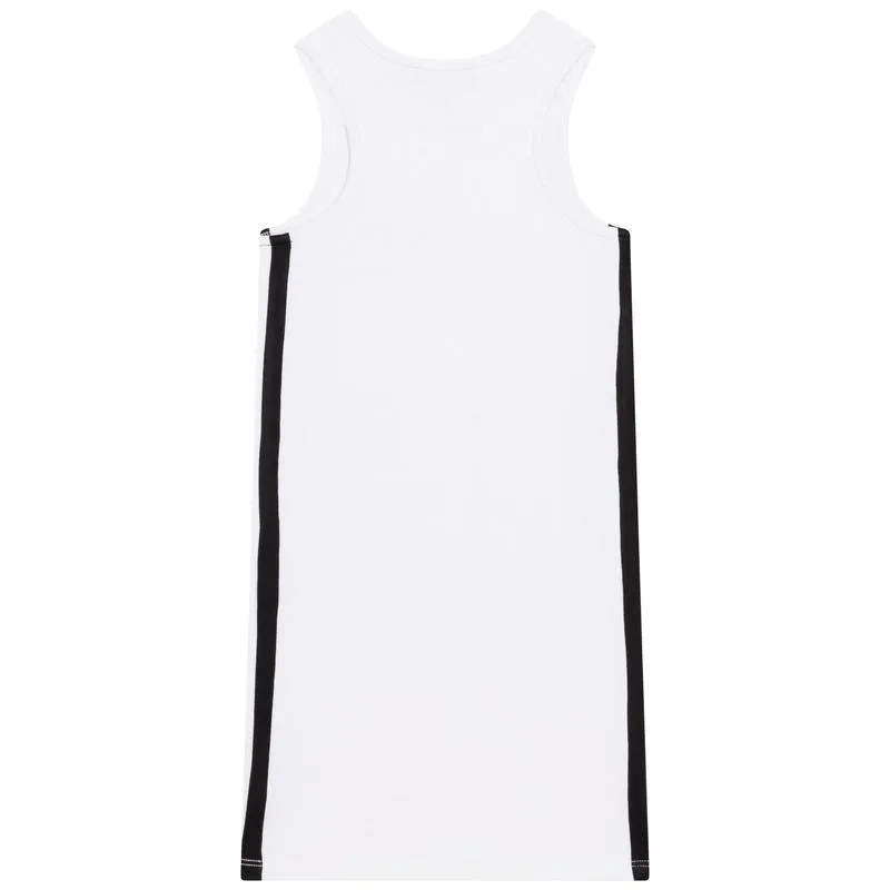 Girls White 2 In 1 Dress