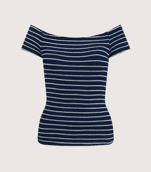 Grace Top - Navy/White Stripe