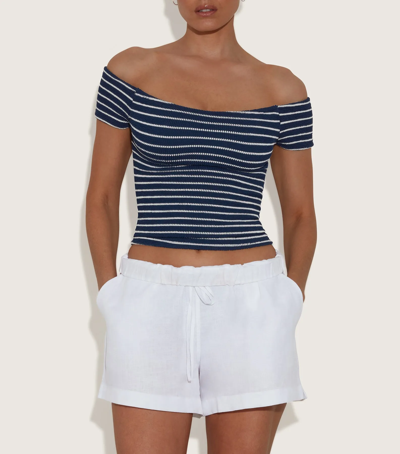 Grace Top - Navy/White Stripe