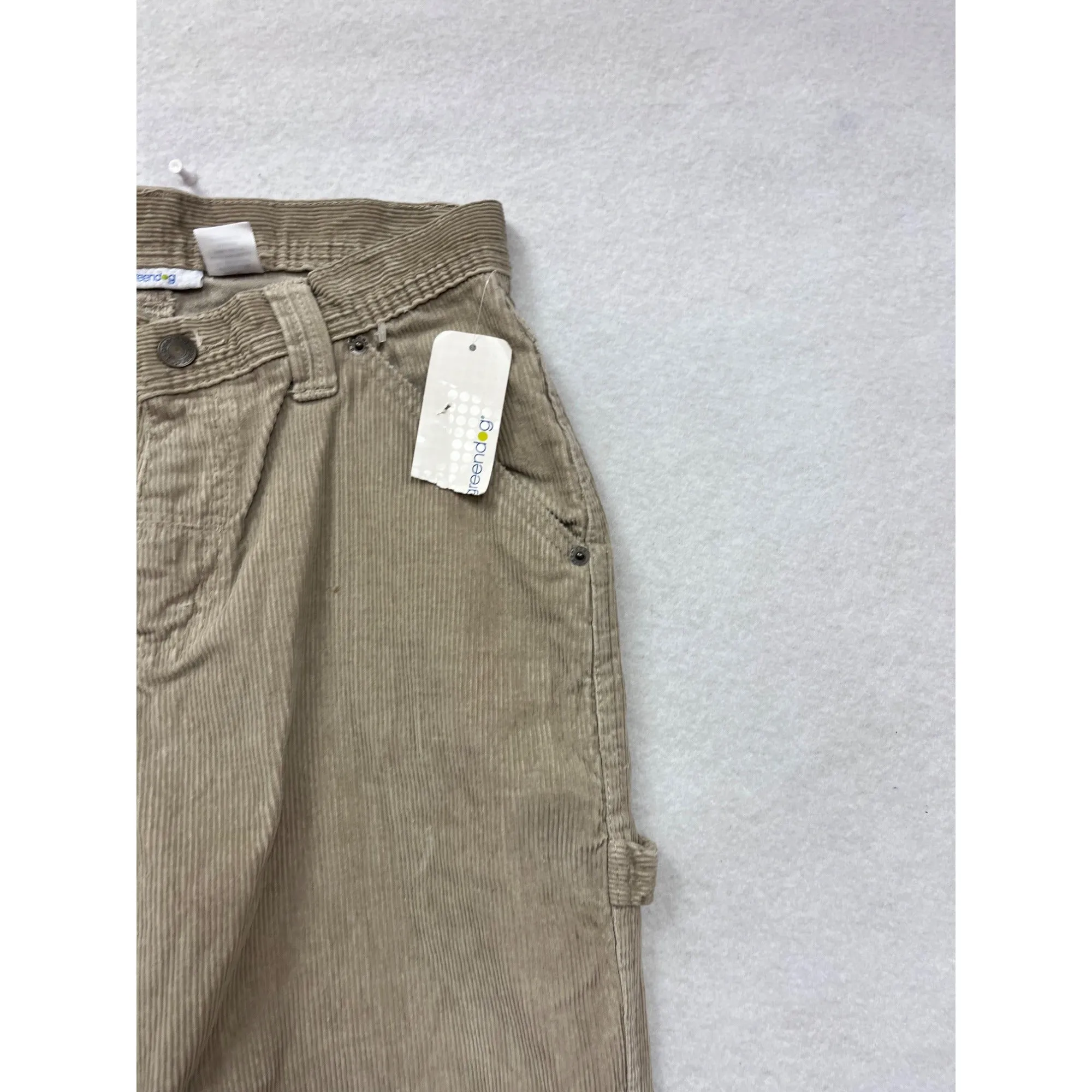 Green Dog Womens Cargo Corduroy Pants Size 12 #8032