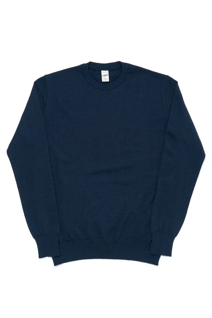 GRP Knitwear Fine Knit Crew SF TEC 1 Merino Blue