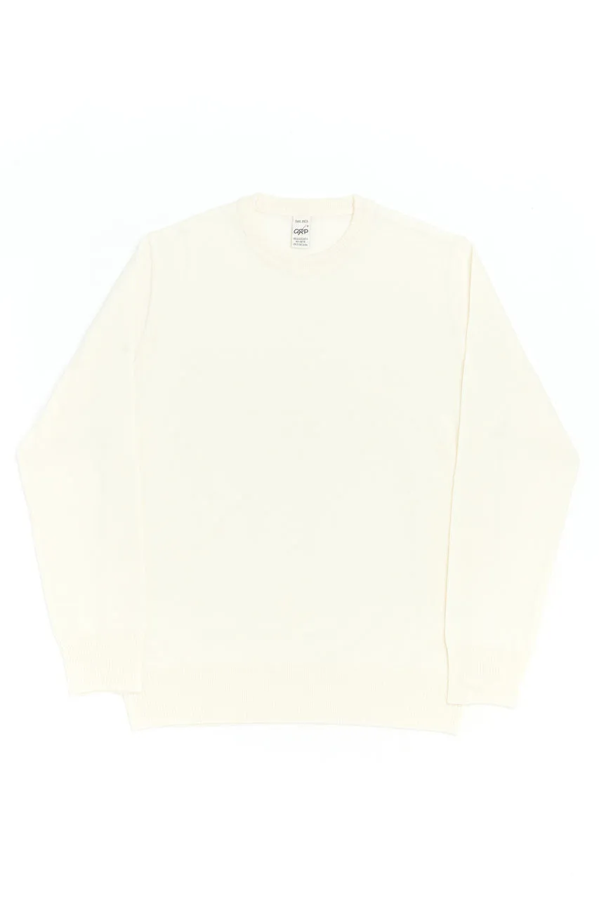 GRP Knitwear Fine Knit Crew SF TEC 1 Merino Ecru