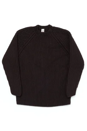 GRP Knitwear Heavy Raglan Crew Neck M 40 Merino Brown