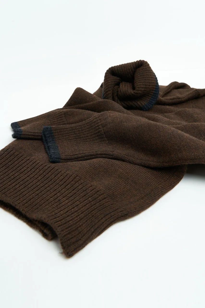 GRP x Max Rohr Merino Roll Neck Brown/Charcoal