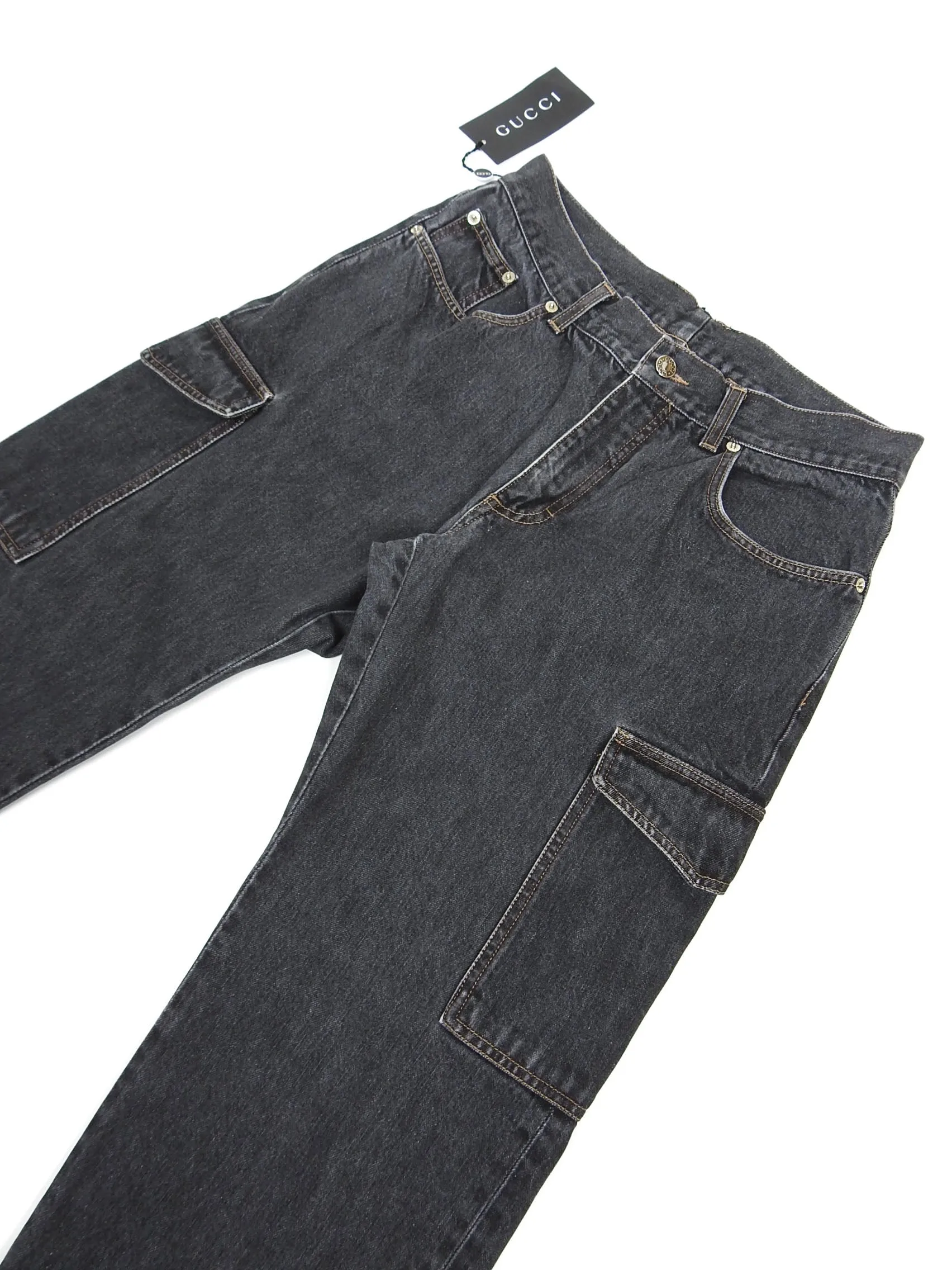 Gucci by Tom Ford Selvedge Denim Cargo Pants Fit 31" Waist