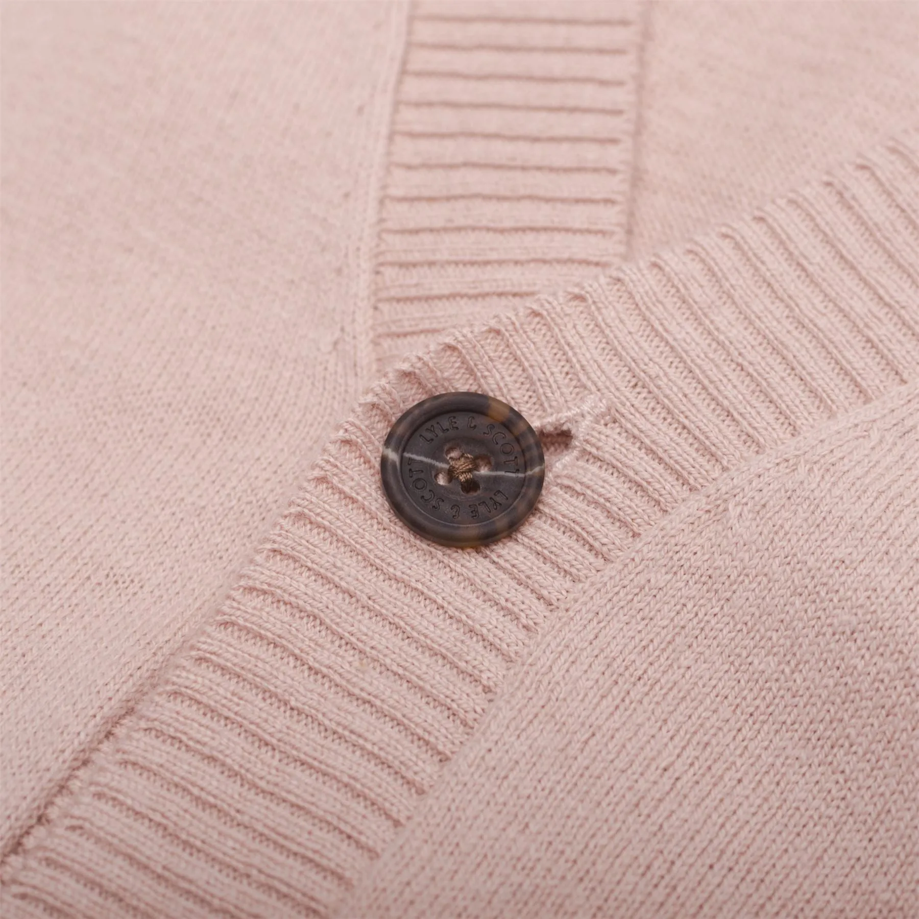 Guernsey Golf Cardigan Pink Taupe