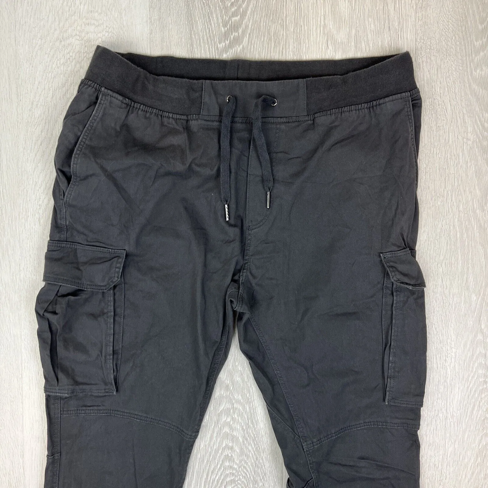 H&M Mens Dark Grey Slim Fit Cargo Jogger Pants Size XL