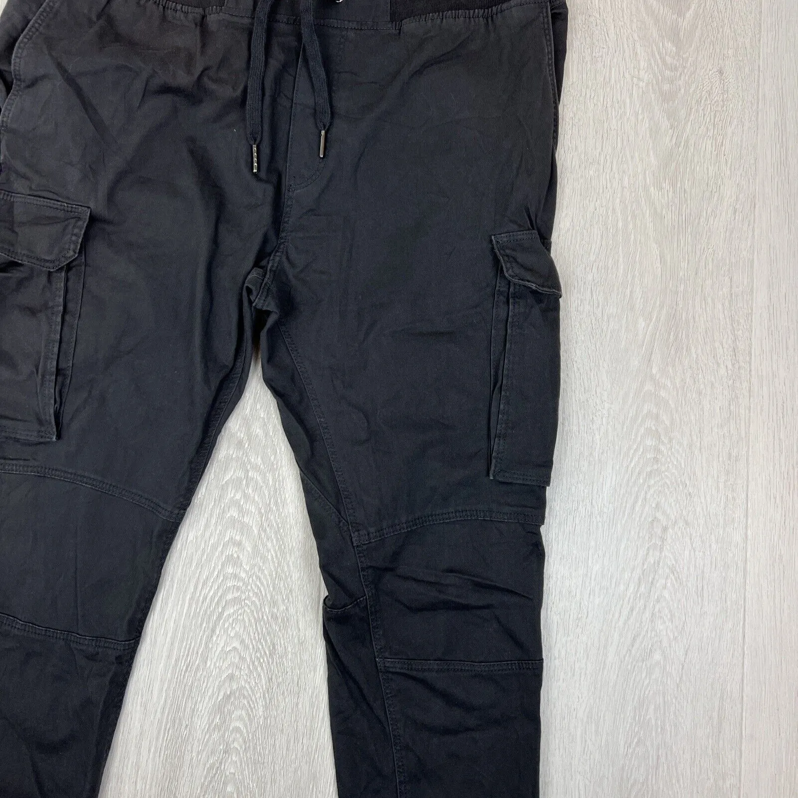 H&M Mens Dark Grey Slim Fit Cargo Jogger Pants Size XL