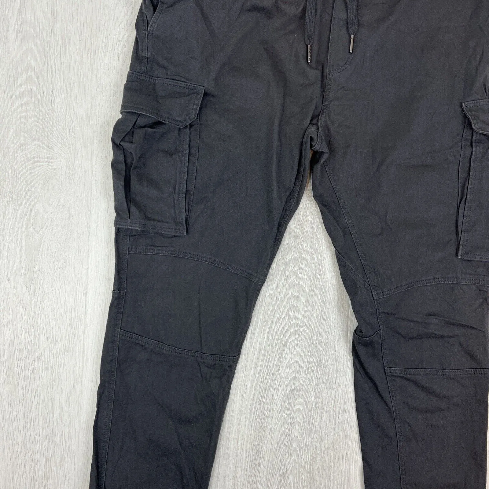 H&M Mens Dark Grey Slim Fit Cargo Jogger Pants Size XL