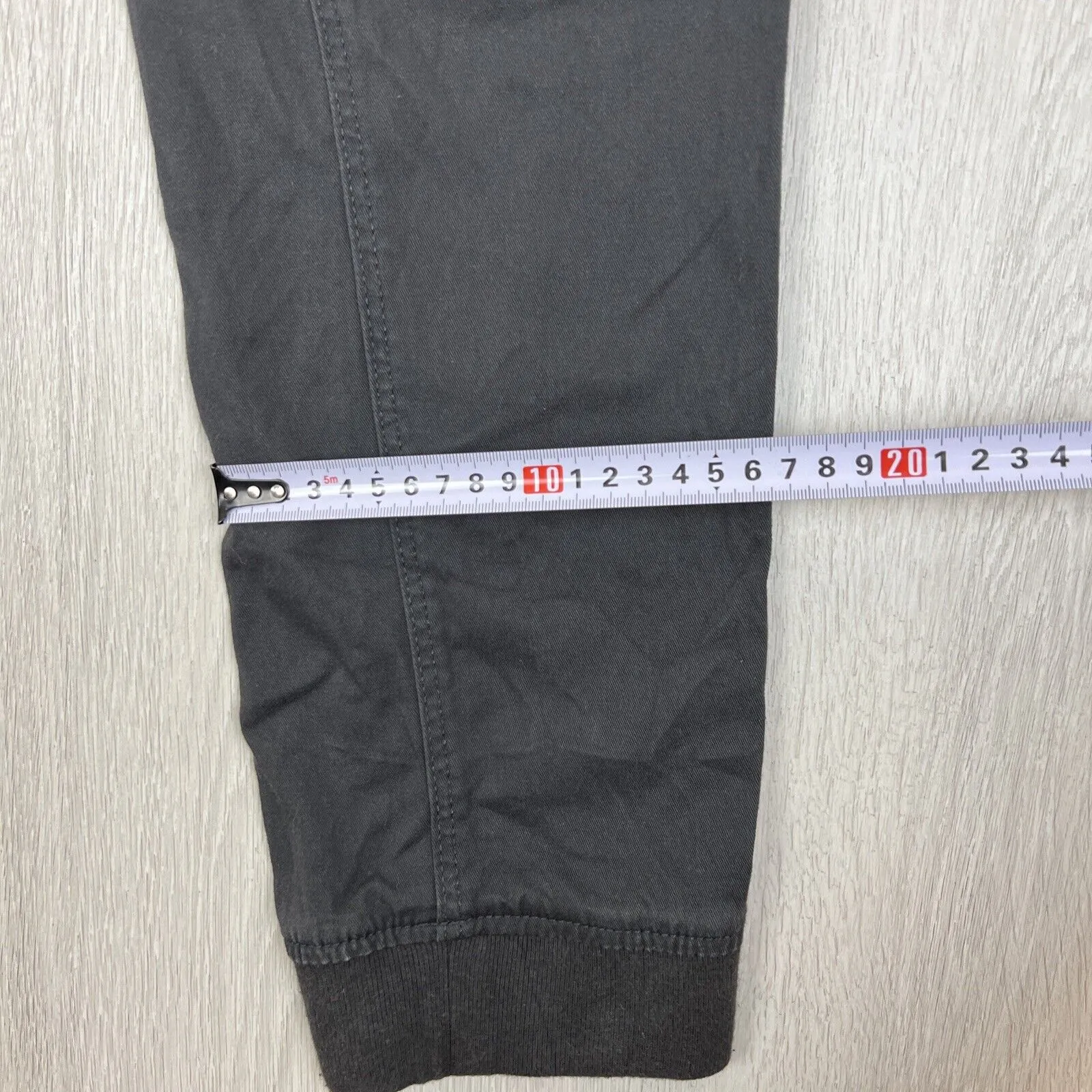 H&M Mens Dark Grey Slim Fit Cargo Jogger Pants Size XL
