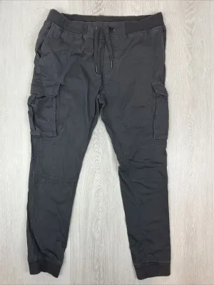 H&M Mens Dark Grey Slim Fit Cargo Jogger Pants Size XL