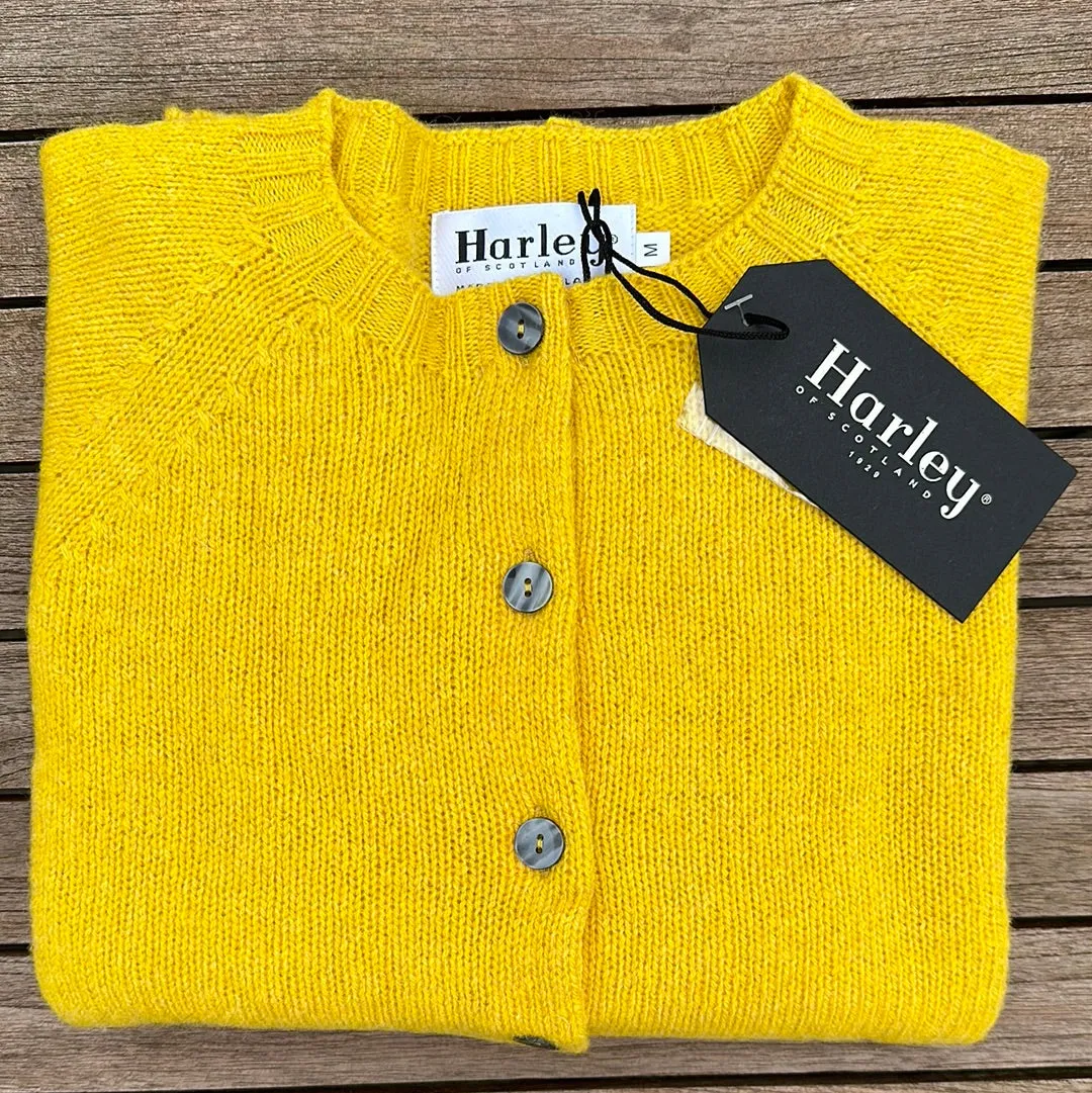 Harley Of Scotland New Shetland Gorseflower Cardigan