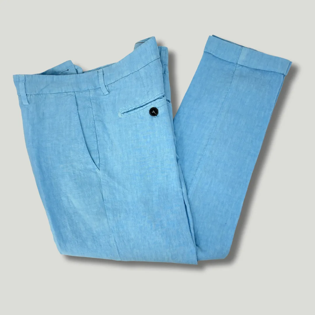 Harmont & Blaine Linen Pants - Light Blue