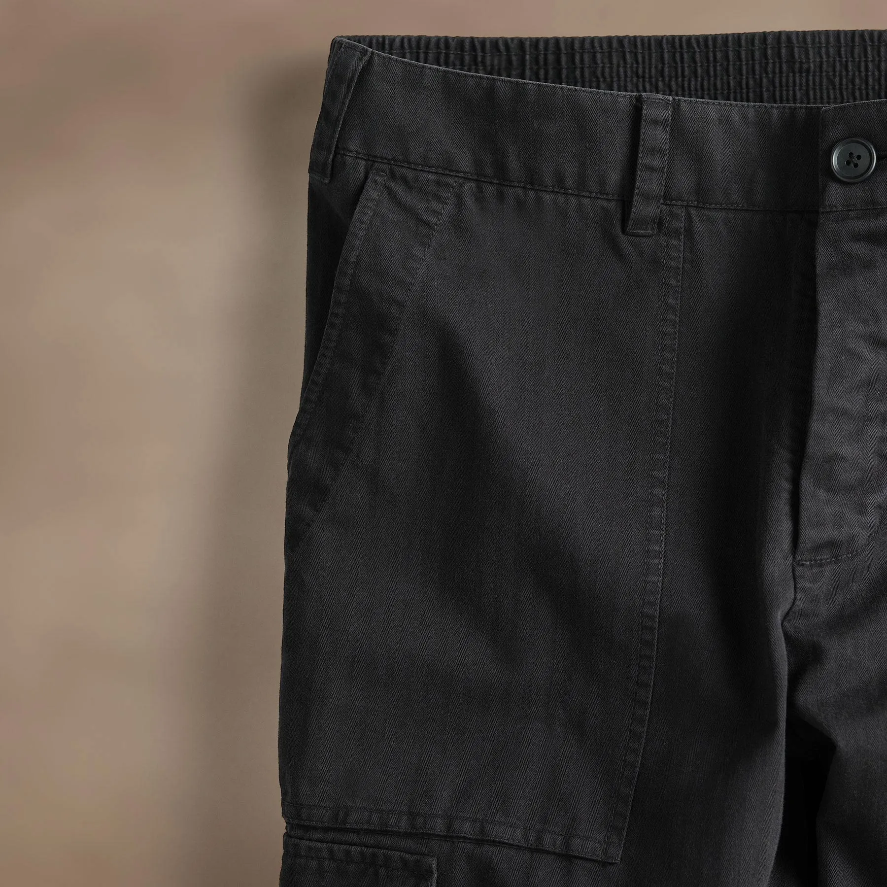 Herringbone Twill Utility Pant - Black