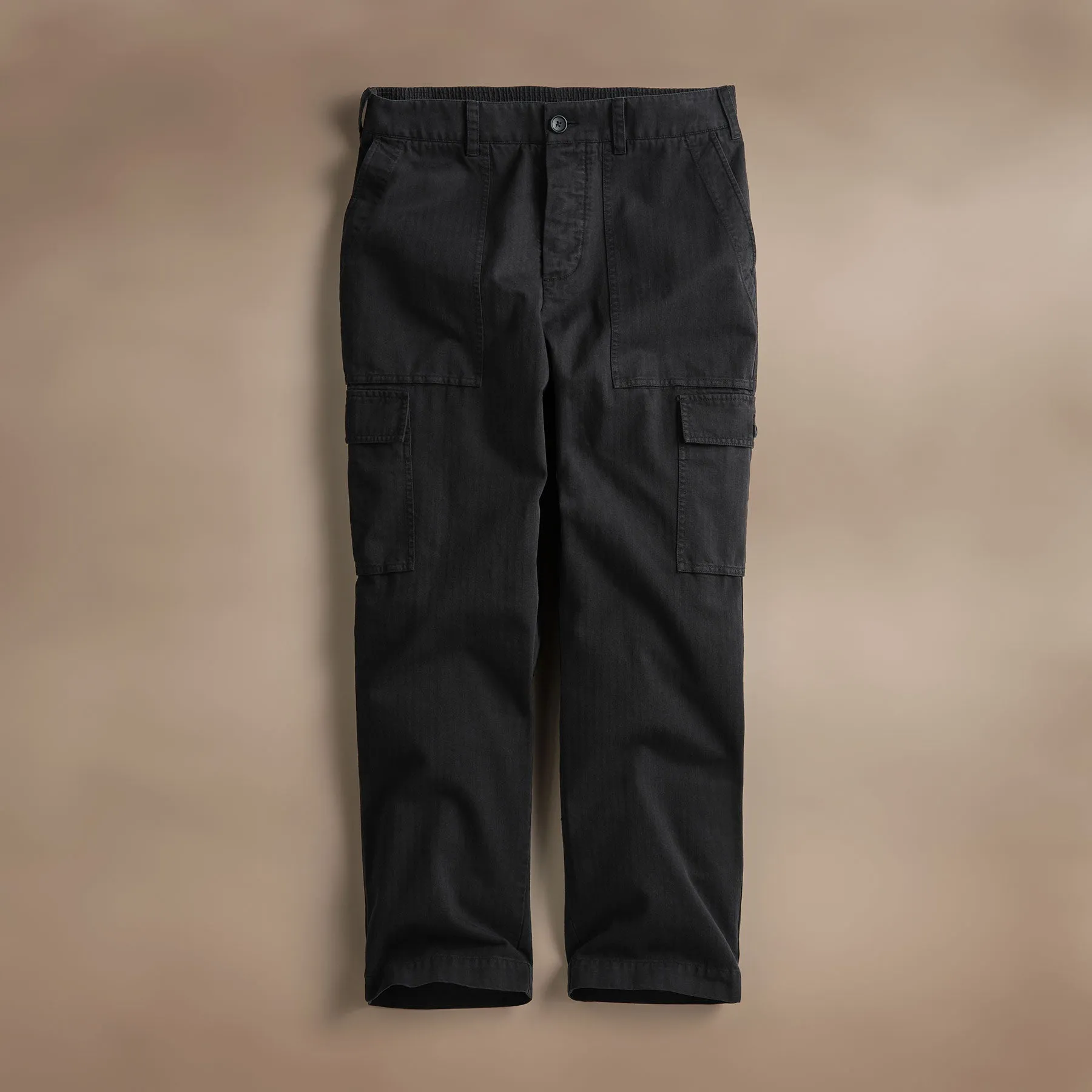 Herringbone Twill Utility Pant - Black