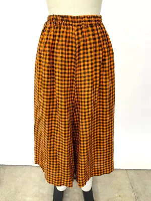 Ichi Antiquities Linen Gingham Pants