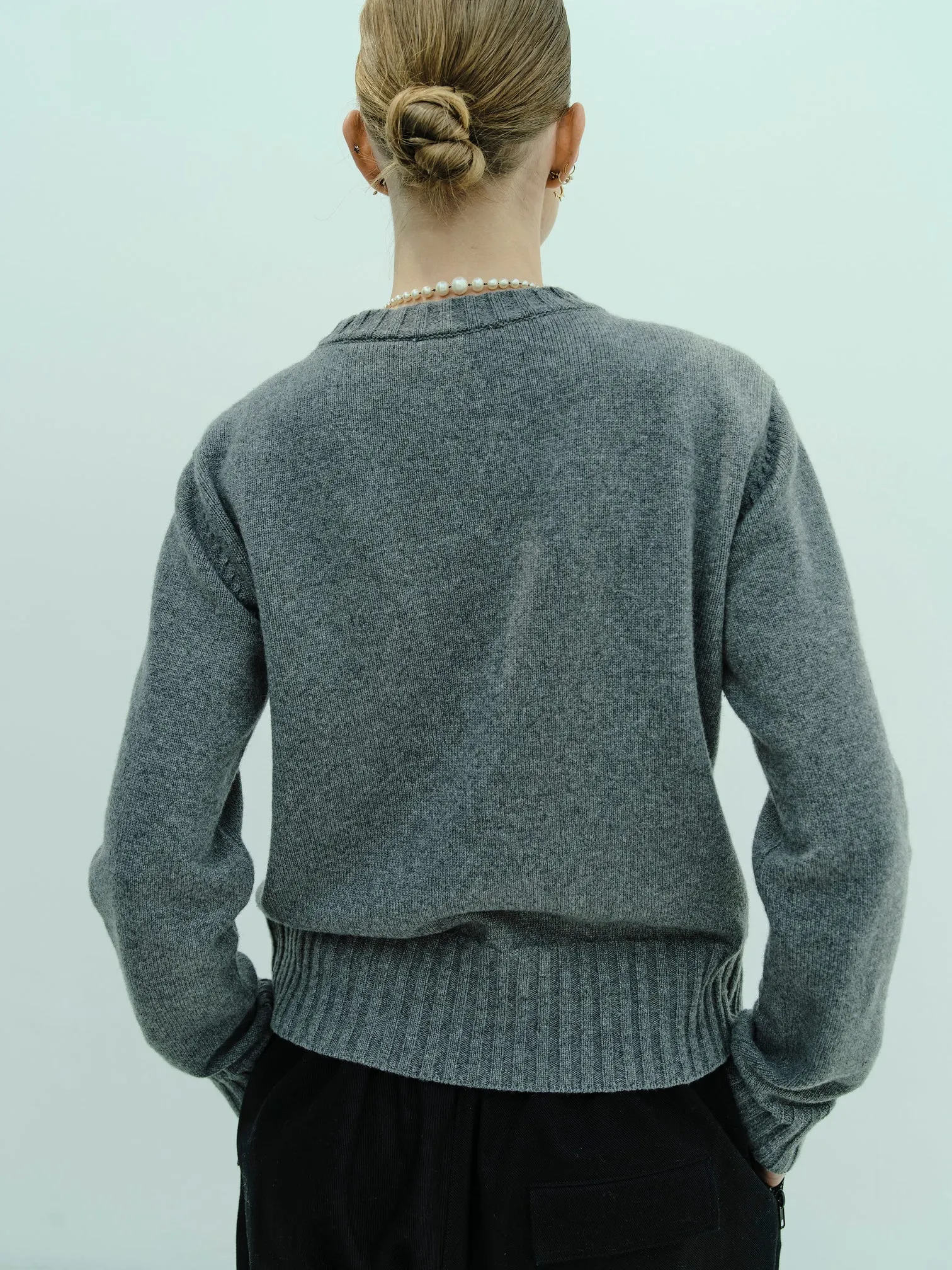 Inez Cashmere Sweater Grey Mele