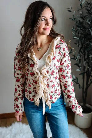 Isla Floral Tie Front Cardigan