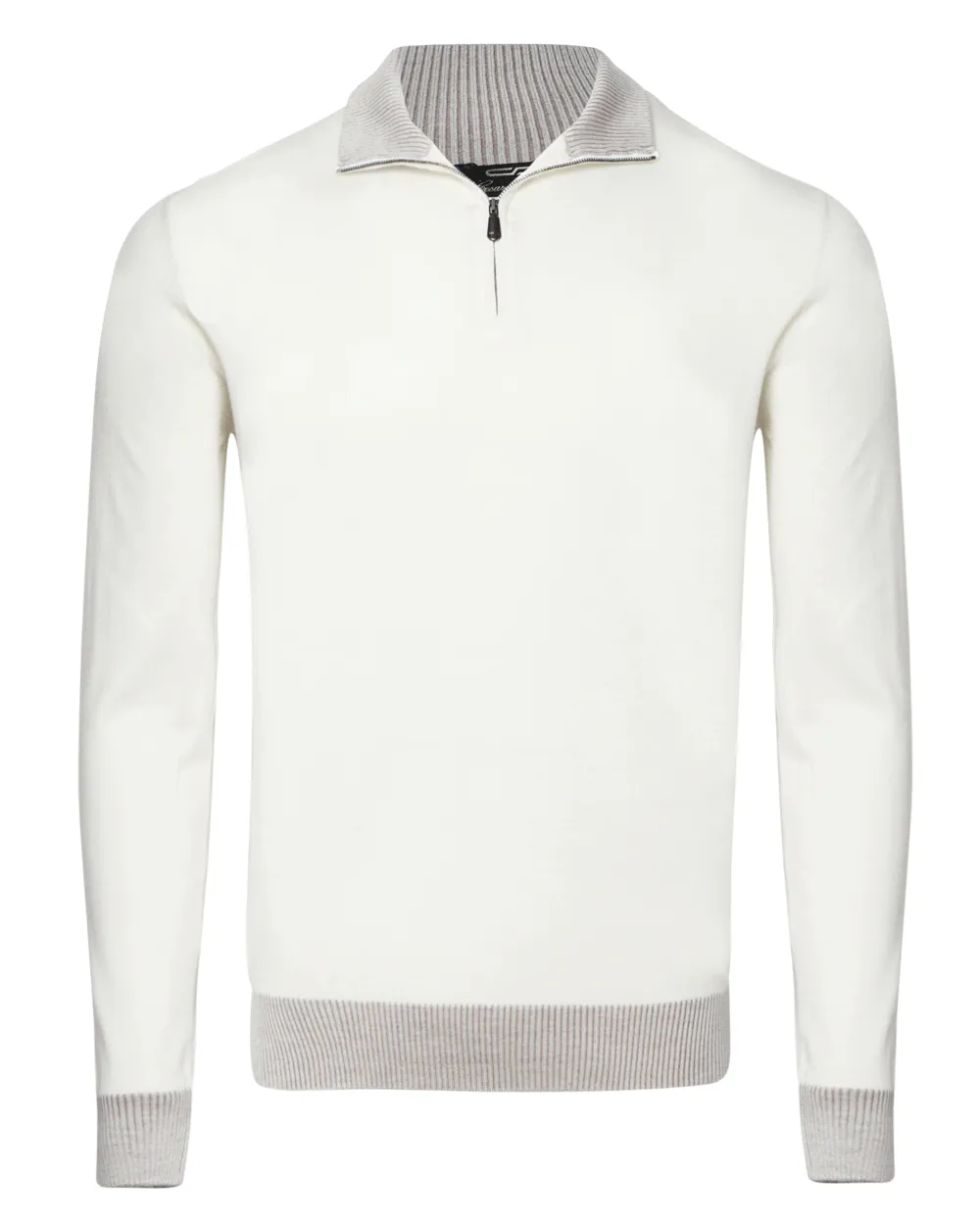 Ivory Fine Gauge Quarter Zip
