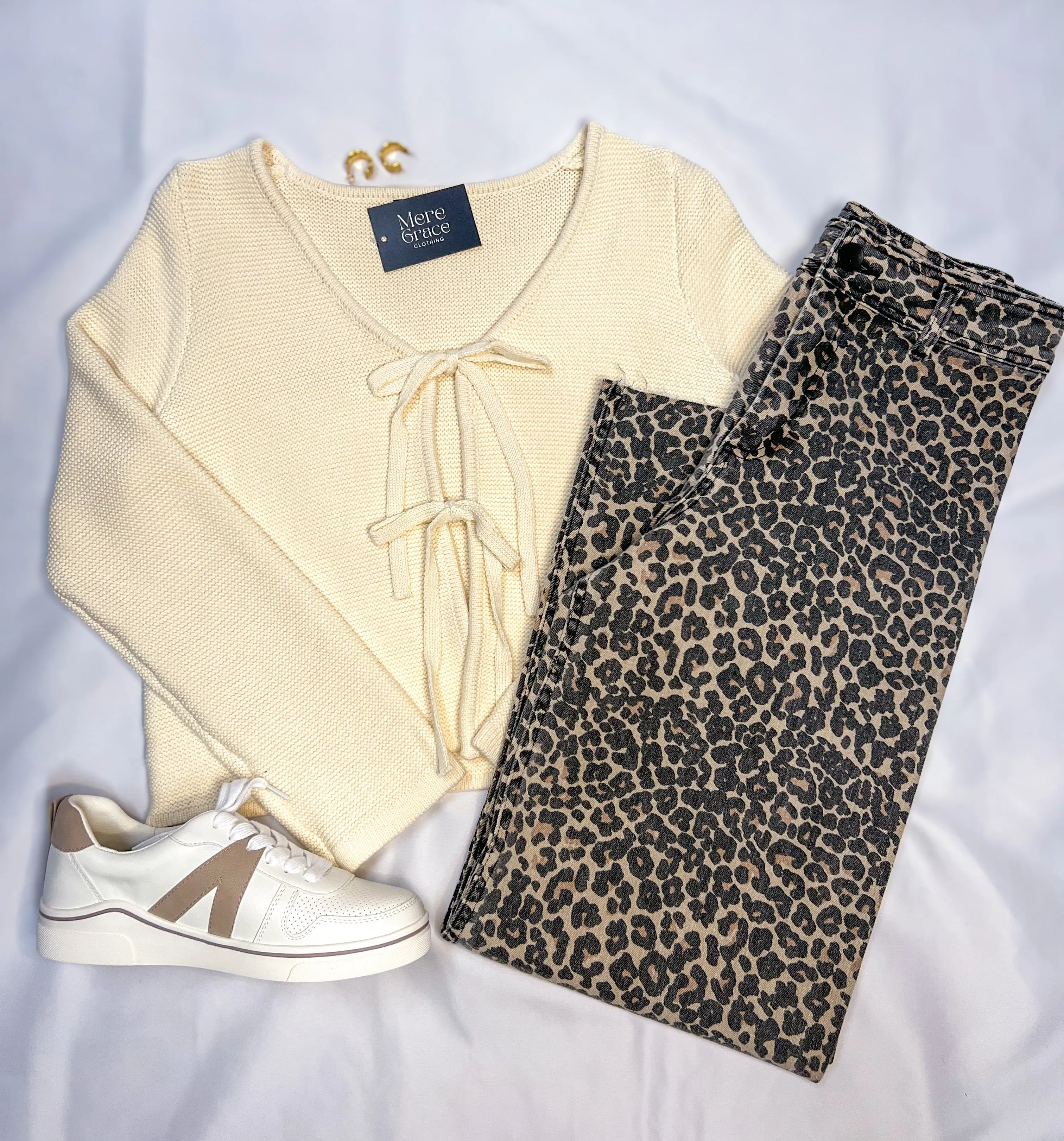 Jay Knitted Tie Front Cardigan Top