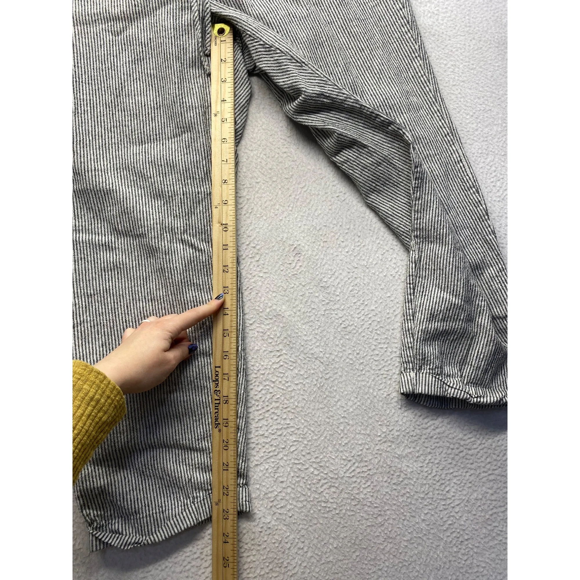 J.Crew Womens Striped Linen/Cotton Blend Elastic-Waist Pants #7326