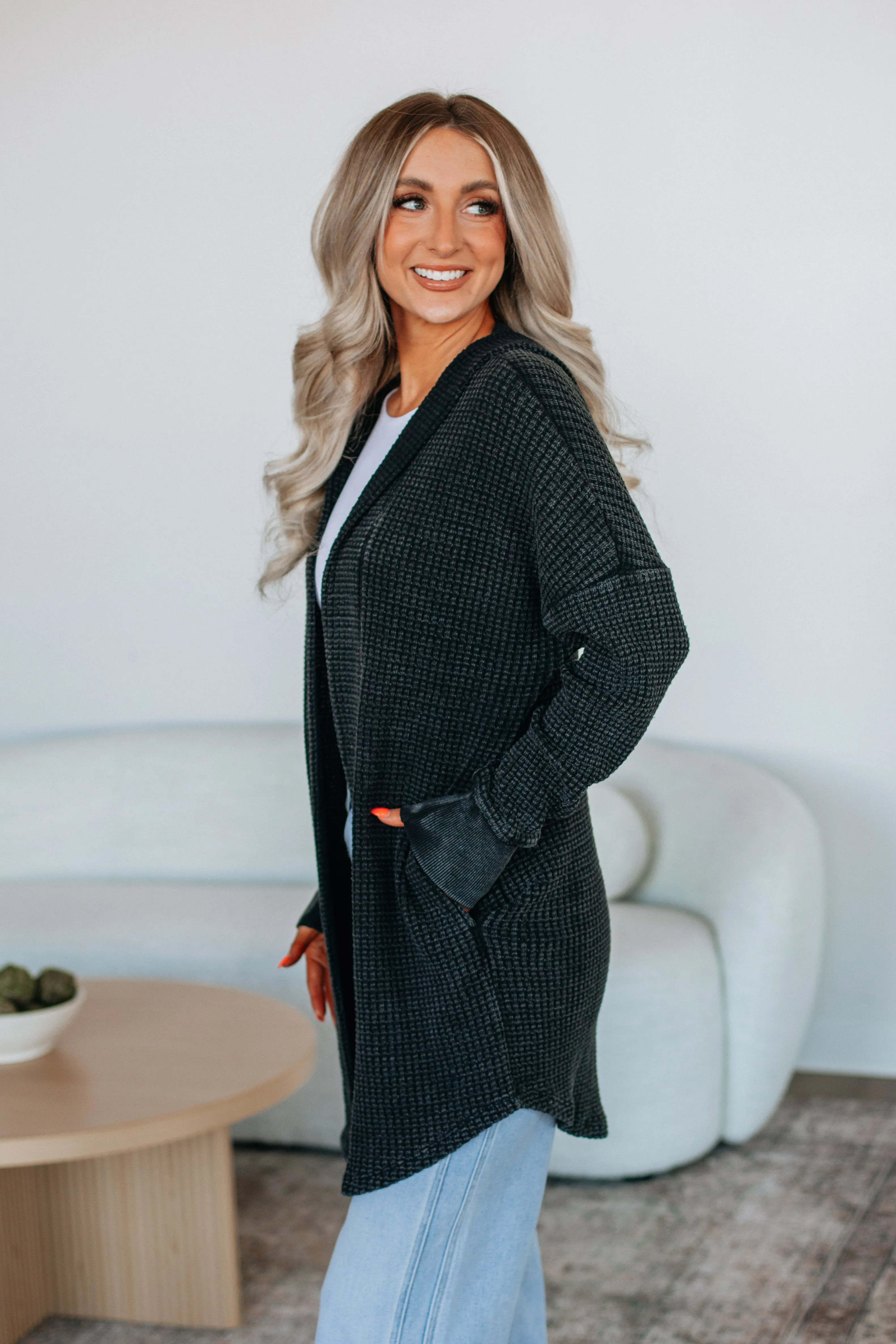 Jed Knit Cardigan - Vintage Black