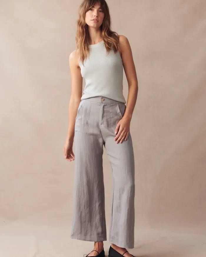 Jude Linen Pants - Grey