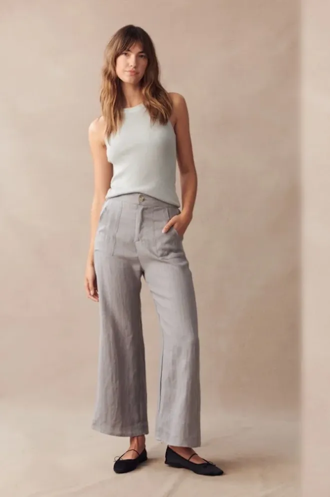 Jude Linen Pants - Grey