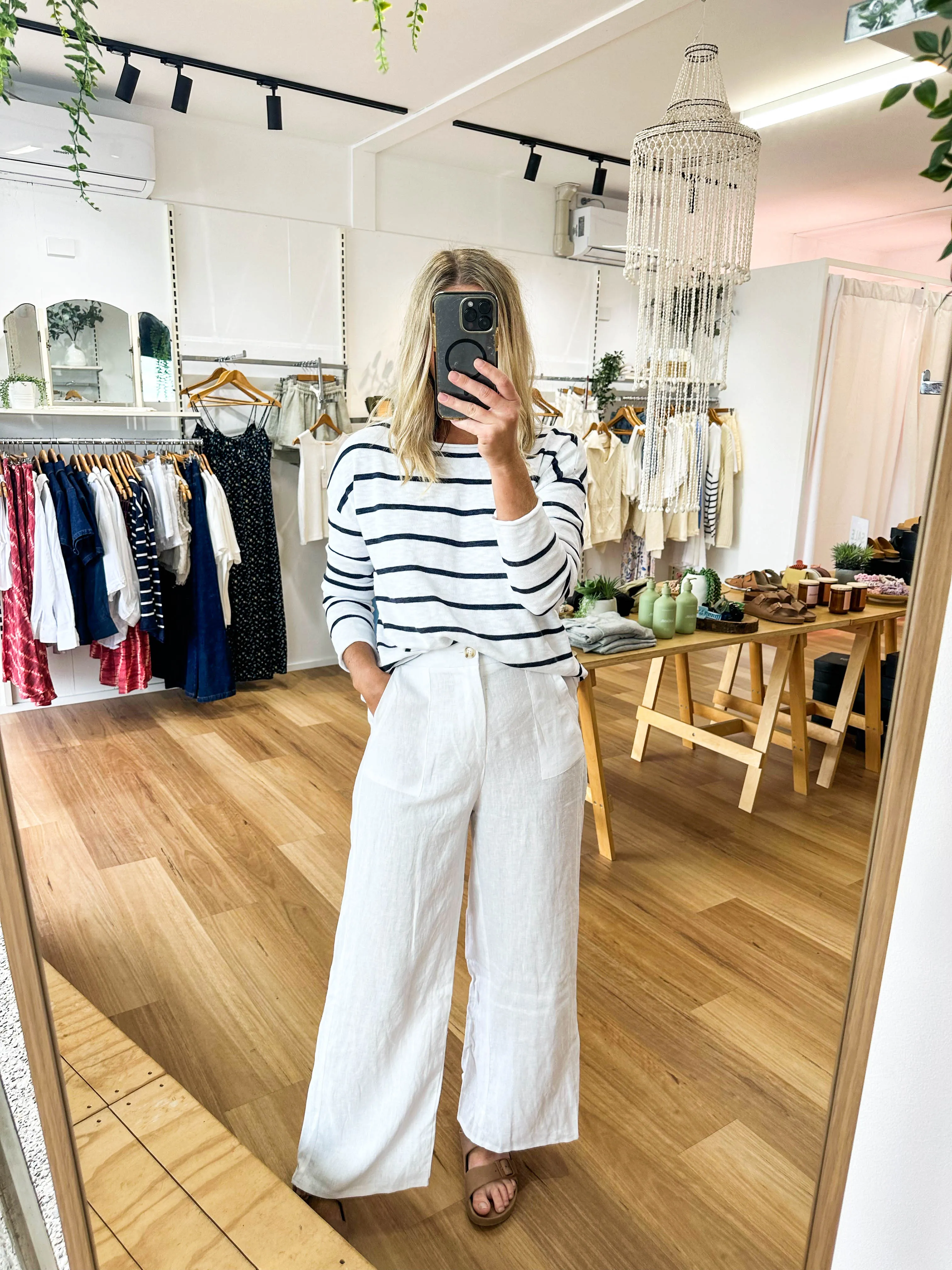 Jude Linen Pants White
