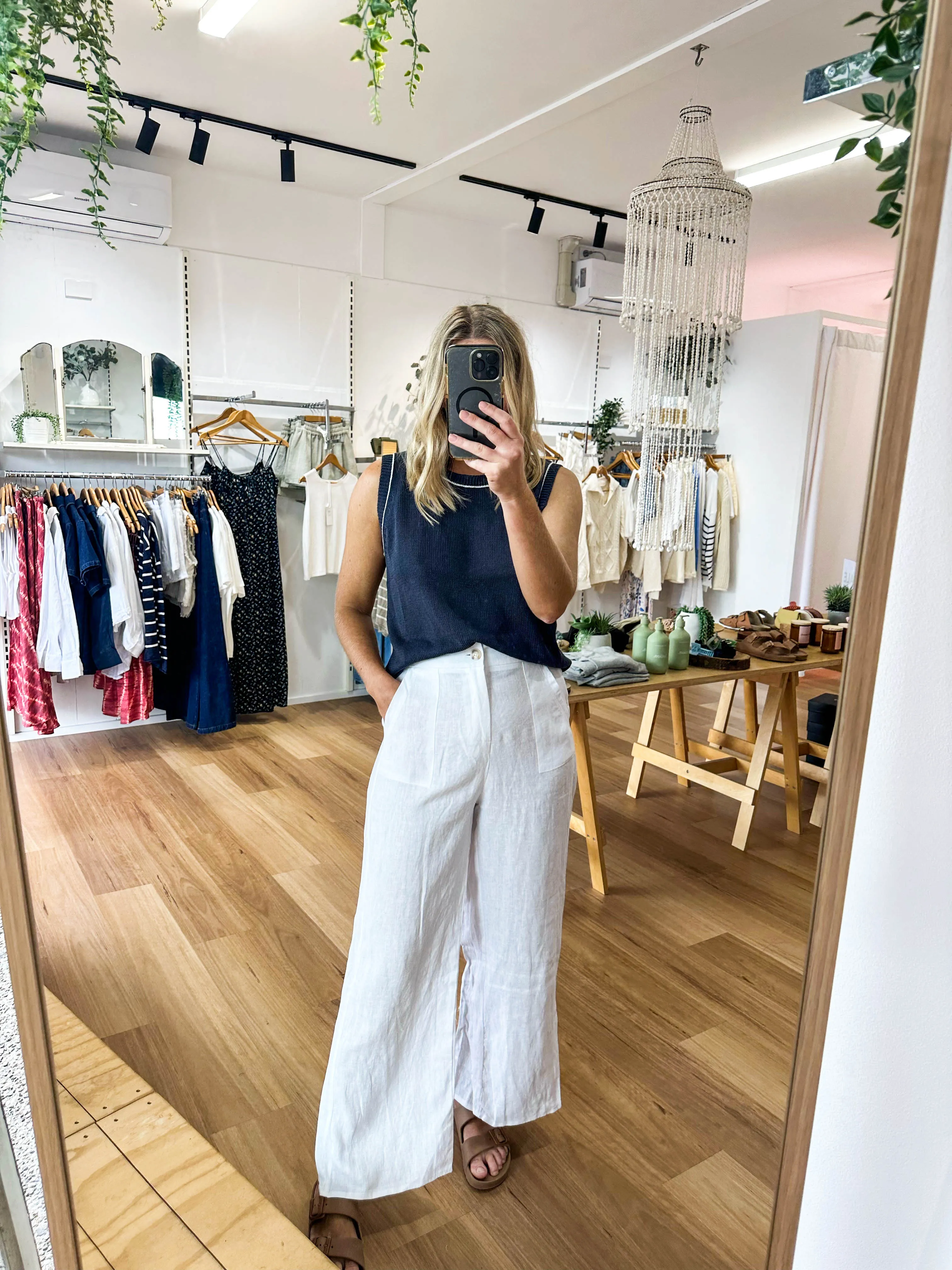Jude Linen Pants White