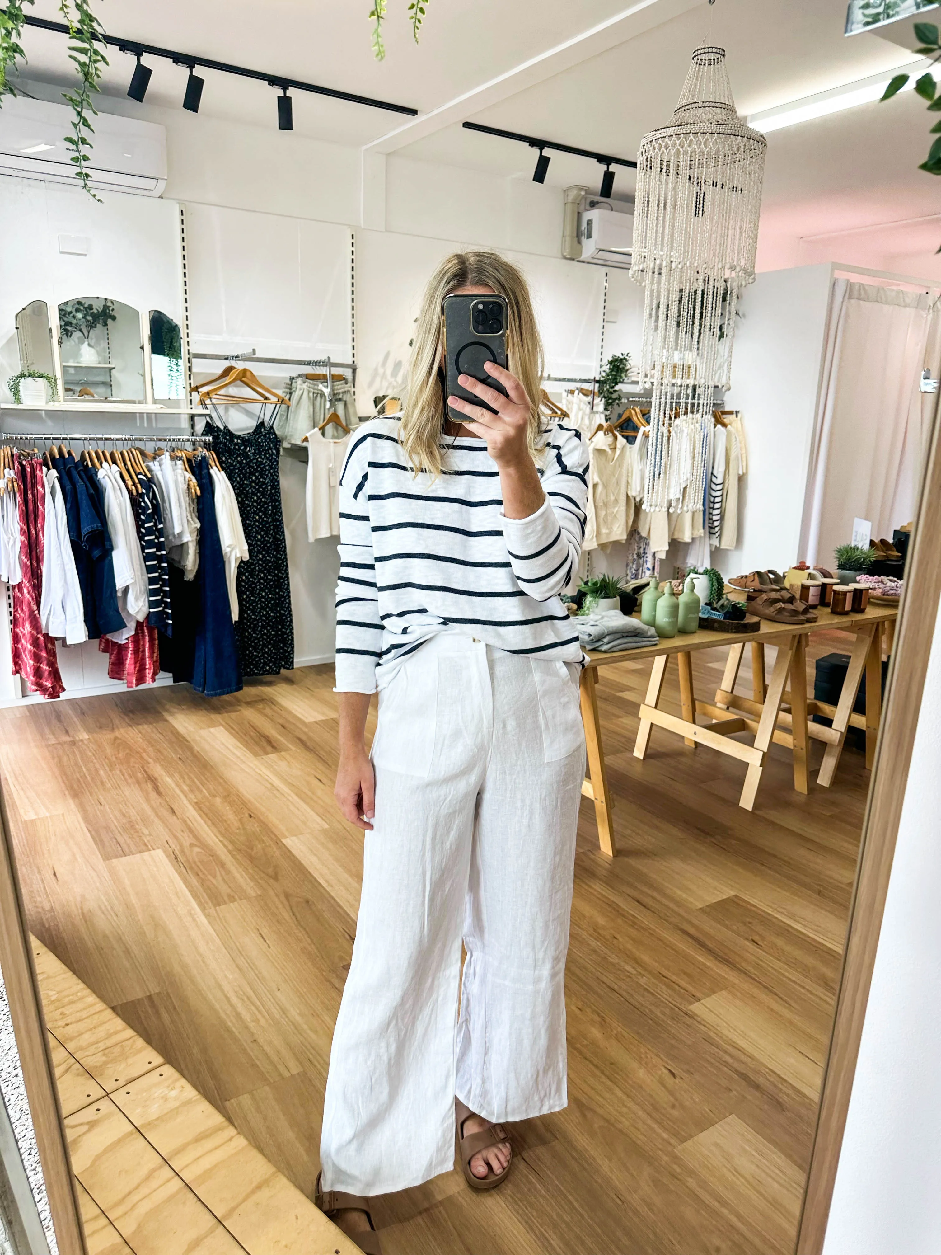 Jude Linen Pants White