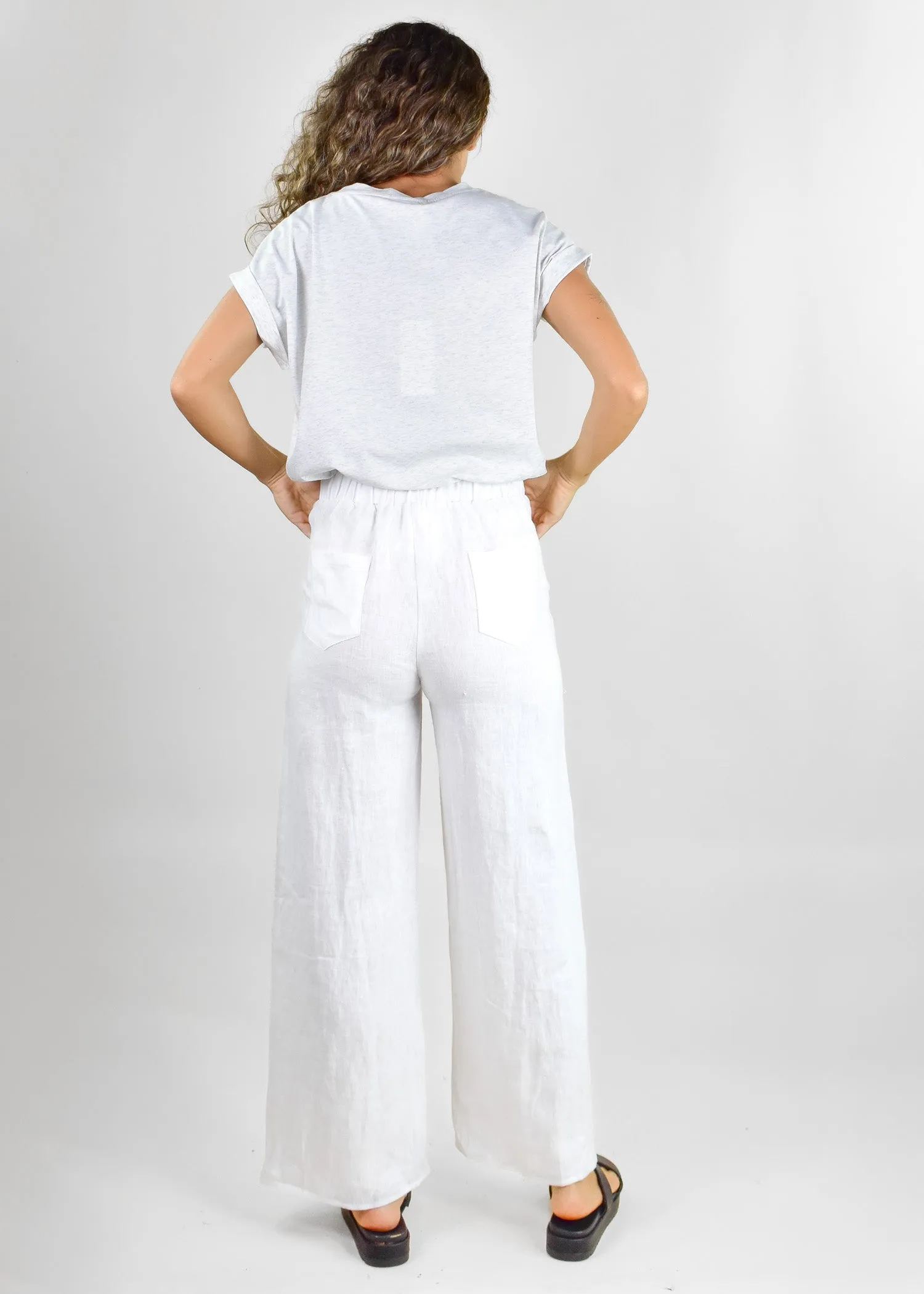 JUDE LINEN PANTS - WHITE