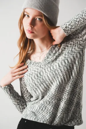 Jumper in chenille in black