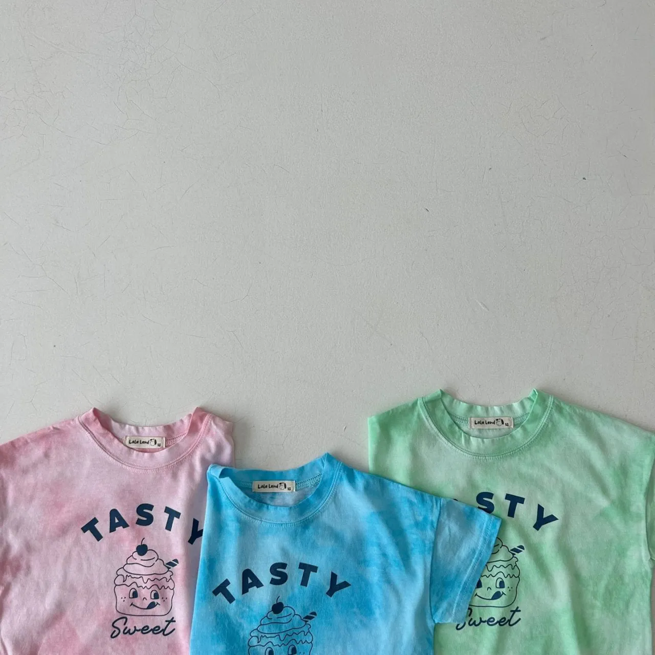 Kids Tie-Dye Cupcake Tee- Mint