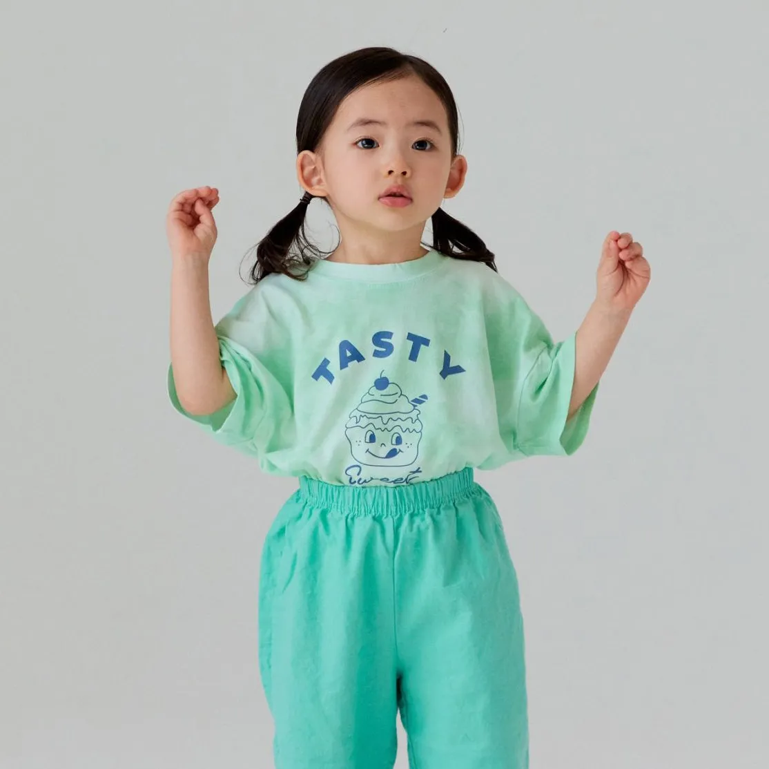 Kids Tie-Dye Cupcake Tee- Mint