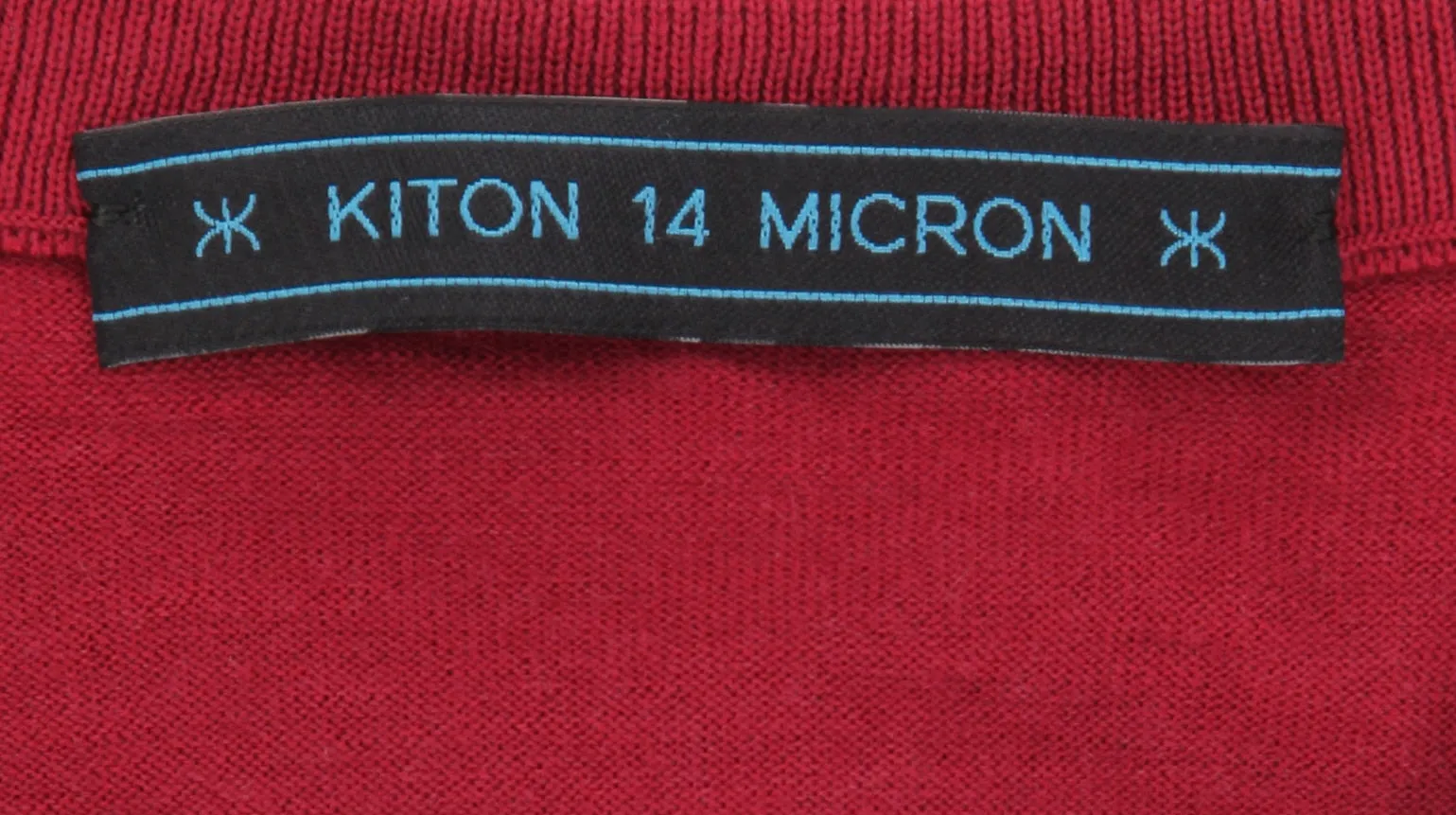 Kiton Red V-Neck Sweater