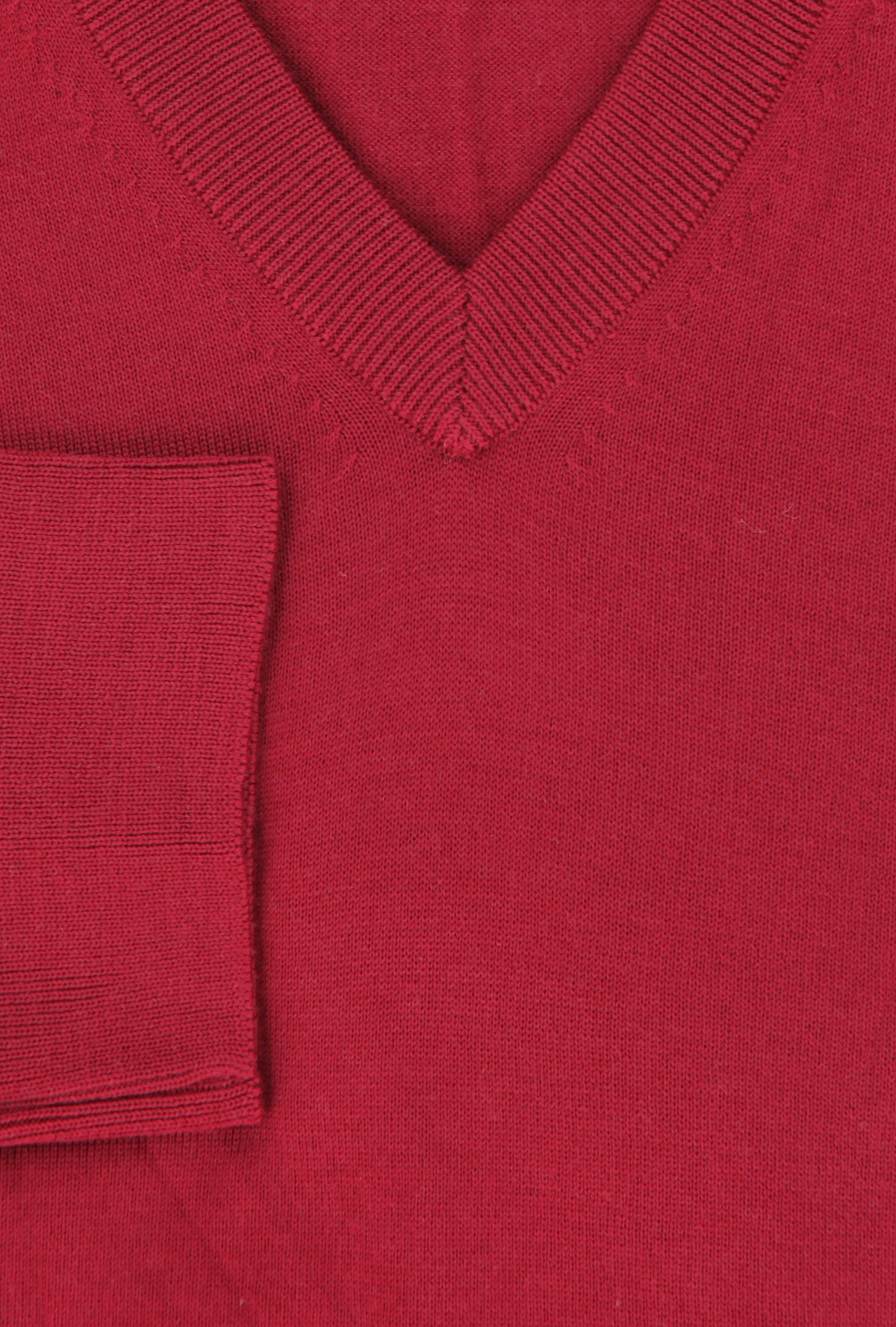 Kiton Red V-Neck Sweater