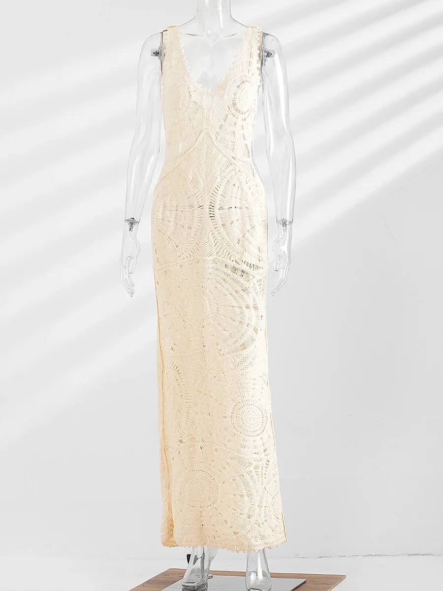 Knitted Crochet Hollow Out Dresses