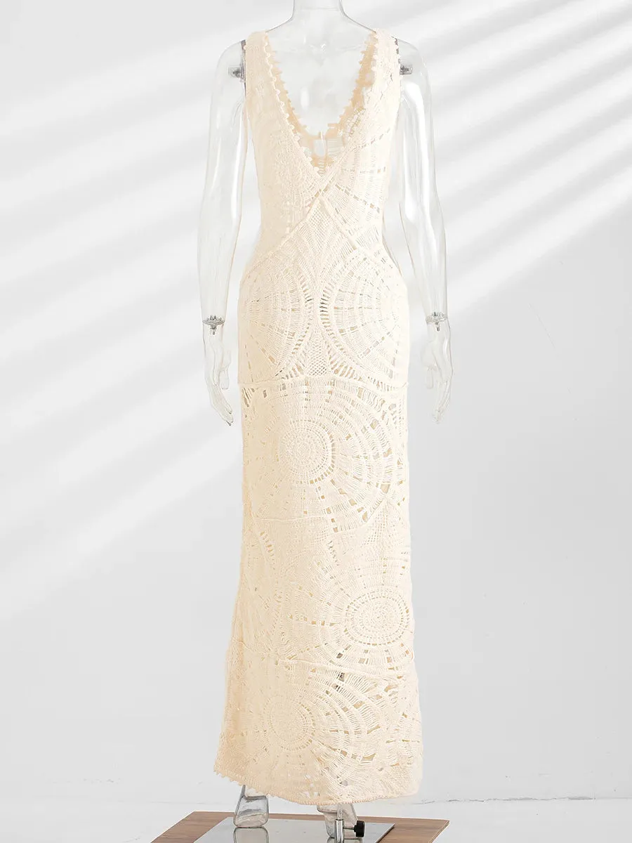 Knitted Crochet Hollow Out Dresses