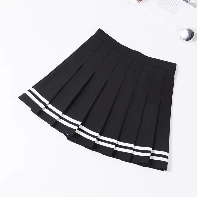 Korean Style Sexy Skirt Pleated Tennis Womens Athletic Golf Sport Outfits Workout Running Mini Harajuku Skirt