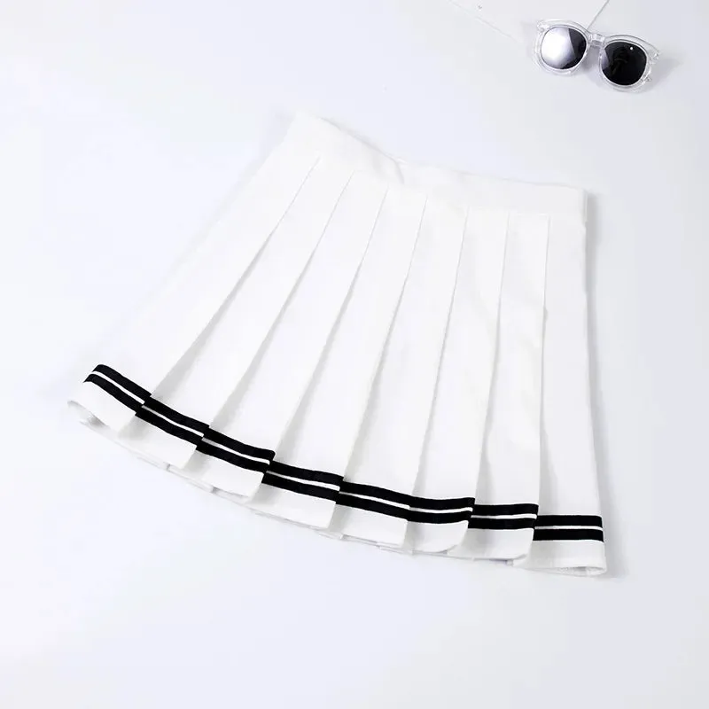 Korean Style Sexy Skirt Pleated Tennis Womens Athletic Golf Sport Outfits Workout Running Mini Harajuku Skirt